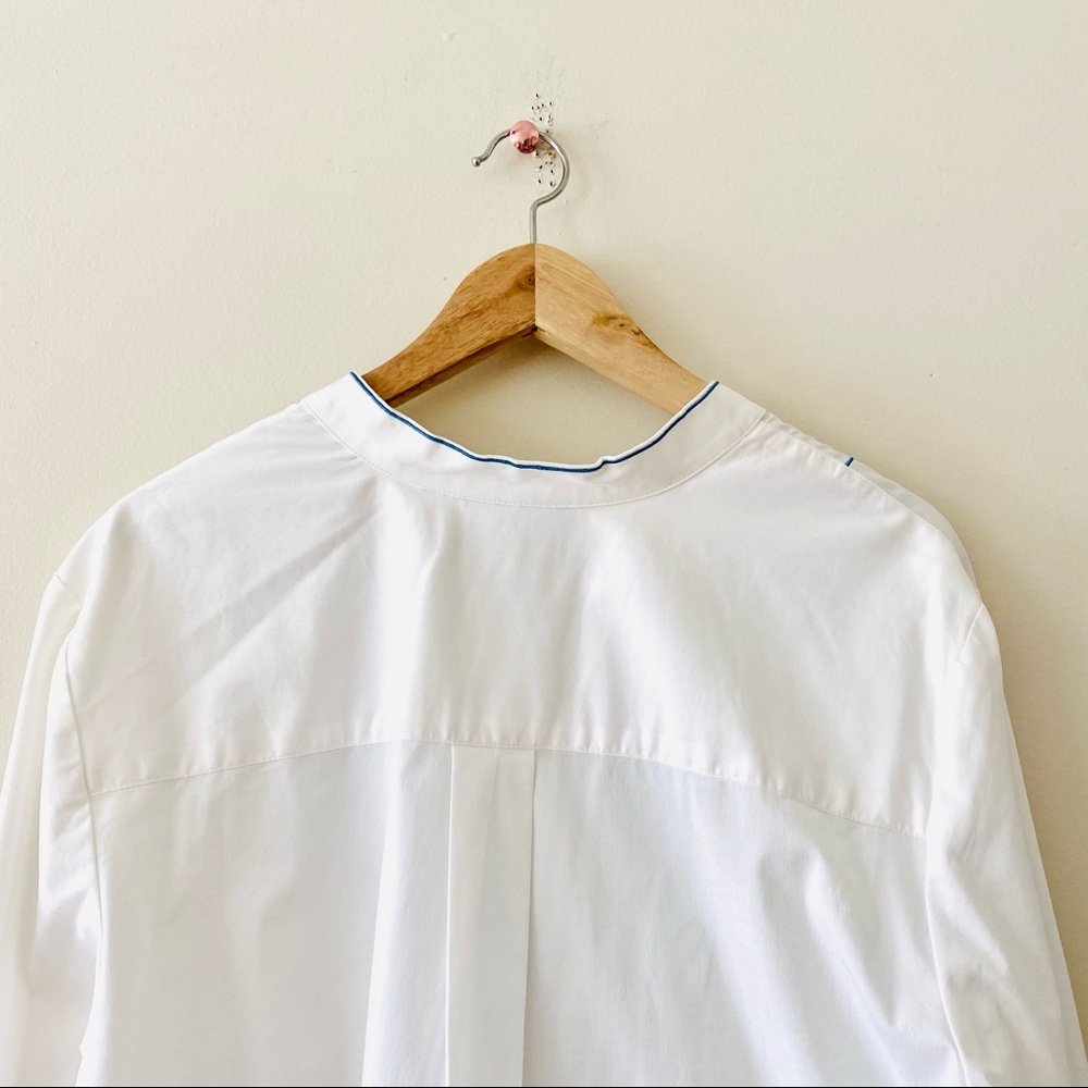 Vintage Bob Mackie white embroidered blouse XL - Picture 5 of 6